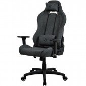 AROZZI TORRETTA-SFB-DG2 Soft Fabric Gaming Chair, Breathable Fluid-Repellent Ergonomic Office Chair with Adjustable Height, 3D Armrest & 2 Supportive Pillows-Dark Grey