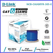 D-Link NCB-C6UGRYR-305-E Cat6 UTP 24AWG Cable Rolls