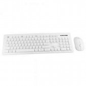 Genuine GN-KM232W Wireless Desktop Keyboard Mouse Combo 1000dpi Soft Rubber Coating - White