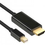 Genuine Mini DP to HDMI -1.8M Min DisplayPort to HDMI Cable Male to Male Port with Gold Plated Connector