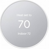 Google GA01334 Nest Thermostat 4th Gen Programmable Smart Wi-Fi Thermostat -Snow