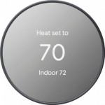 Google GA02081-US Nest Thermostat 4th Gen Programmable Smart Wi-Fi Thermostat - Charcoal