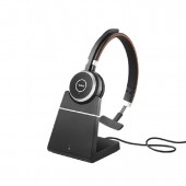 Jabra 6593-833-499 Evolve 65 SE UC Mono Headset with Charging Stand - Black