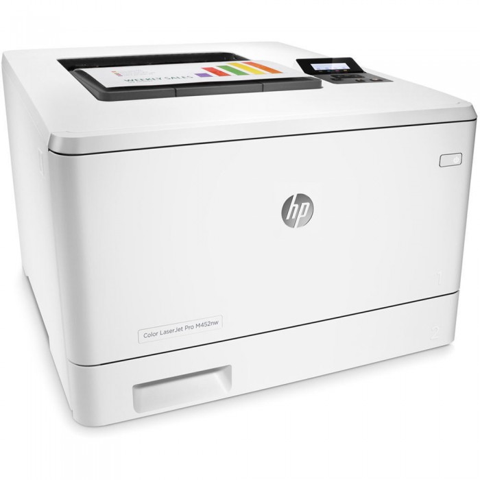 Принтер hp color laserjet pro m452nw замена картриджа