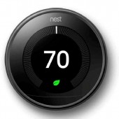 Google Nest T3018US 3rd Generation learning programmable Thermostat Mirror Black