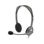 Logitech H110 Stereo 3.5 mm Jack, On Ear Noice Cancelling Headset -  981-000271