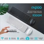 Rapoo 9300M Combo (KB+MSE) Ultra Slim Multimode Wireless Keyboard White/ Black