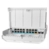 Mikrotik CRS318-1F-15FR-2S-OUT-18 Port Switch with 15 reverse PoE Ports and SFP