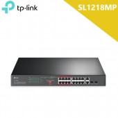 Tp-link TL-SL1218MP16-Port 10/100 Mbps + 2-Port Gigabit Rackmount Switch with 16-Port PoE+ 