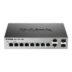 D-Link (DGS-1100-10) 8-port 1000Base-T Easy Smart gigabit Switch with 2 combo 100/1000Base-T/SFP ports, IPv6 support, MetroEthernet switch