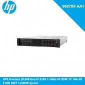HPE ProLiant DL388 Gen10 3104 1.7GHz 6C 85W 1P 16G-2R S100i 8SFF 1x500W Server