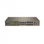 Tenda TEF1118P-16-150W 16FE+2GE/1SFP Desktop Switch With 16-Port PoE