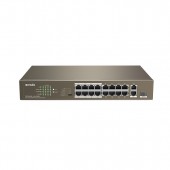 Tenda TEF1118P-16-150W 16FE+2GE/1SFP Desktop Switch With 16-Port PoE