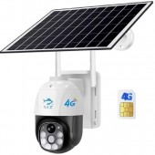 XLT ‎HL-01 4G Sim Card Solar Camera PTZ 360 View Wireless Outdoor CCTV, Compatible with Apps